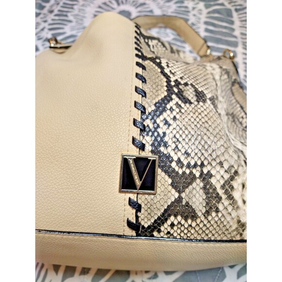 Victoria's Secret Shoulder Hand Curved Bag Sand Python Large - Picture 5 of 9